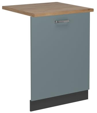 Vicco Tapa del lavavajillas R-Line, Gris Azulado, 60 cm, ET Roble