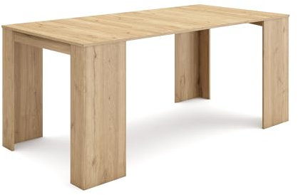 Table console extensible en chêne massif pouvant accueillir jusqu'à 8 personnes