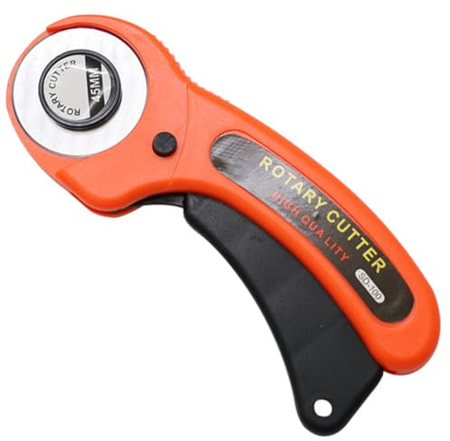 WILLONG Rollschneider Set 45MM,Edelstahl Rollenschneider Klinge, Rotierendes Schneidermesser für Stoff, Leder, Papier, Tapeten – Perfekt für Nähen, Basteln