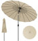 GOPLUS 2,7M Parasol Inclinable avec 18 Baleines en Fibre de Verre, Parasol de Jardin Exterieur avec Manivelle, Résistant au Vent, Protection Solaire, pour Balcon, Terrasse, Base Non Incluse