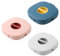 Retractable Charging Cord Organizers,3PCS Compact Versatile USB Cable Organizer,Data Cable Storage Boxes,Cable Rotatable Organizer Winder for Home Office Dormitory Travel(White/Pink/Blue）