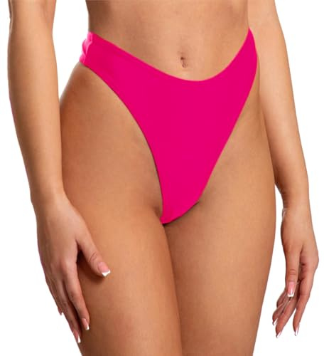 Aquarti Damen Bikinihose Thong Bottom Tanga Hohe Taille | Aquarti Damen Bikini Unterteil