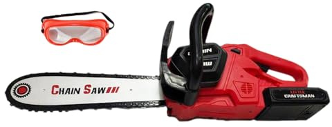 Fyrdyn Motosierra de Juguete para Niños | Herramientas De Jardinería Realistas con Sonido Y Movimiento para Niños Pequeños - Herramientas De Jardinería De Juego De Roles con Pilas para Y Niñas