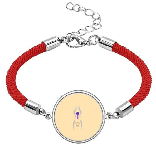 no/no Fork Weapon Marine Sea Art Deco Fashion Lucky Red String Bracelet Rope Bracelet Handmade