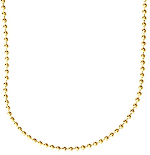 .iced-out. Sterling 925er Silber Bling Kugelkette - BALL 2mm gold 80cm