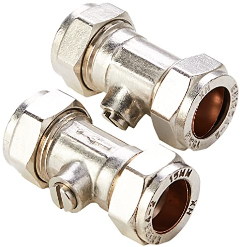 Bulk Hardware bh05727 Absperrventil, 15 mm, verchromt, 2 Stück