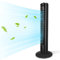 Aigostar 30 Tower Fan - 3 Speeds, Quiet Cooling, 2 Hour Timer, 85° Oscillation, Portable Bladeless Fan for Bedroom & Living Rooms, Black