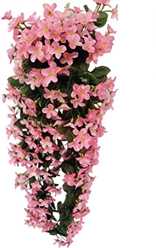 VORCOOL Künstliche Blumen 4 Blütenblätter Hängedeko Hochzeit Haus Dekoration (Rosa, 80cm)