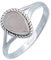 mantraroma Damen Ring 925 Silber Rosenquarz Edelstein rosa dezent verspielt