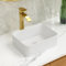 Lordear - Fregadero rectangular de cerámica de porcelana blanca pura, de 16 x 12 pulgadas, rectangular sobre el mostrador