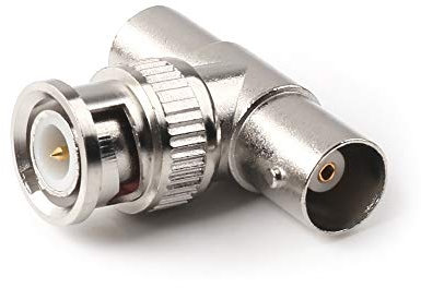 NANYI T Shape 3 Way BNC Male to 2 Female RF Coaxial Adapter, For Antenna Extension Video Security Systems Monitors Oscilloscope Test Power Cord Wire (1Pack)