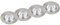 meineWunschleuchte 4er Set Deckeneinbaustrahler rund in Silber matt IP65, Durchmesser Ø 8,5cm