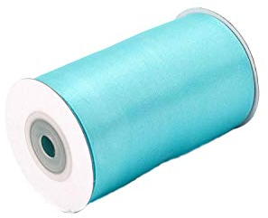 Satinband 100mm x 10m Rolle - FARBAUSWAHL in 3/6/12/18/25/38/50/75/100mm - farbecht & waschbar - Schleifenband für Ostern - Geschenkband zum Verpacken Dekorieren Basteln - Helltürkis 340