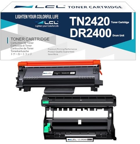 LCL TN2420 TN-2420 TN2410 TN-2410 Toner und DR2400 DR-2400 Trommel, 2-Pake | kompatibel für Brother HL L2350DW HL-L2310D HL-L2357DW HL-L2375DW HL-L2370DN HL-2370DW (1Toner,3000 Seiten+1Drum,12000 Seiten