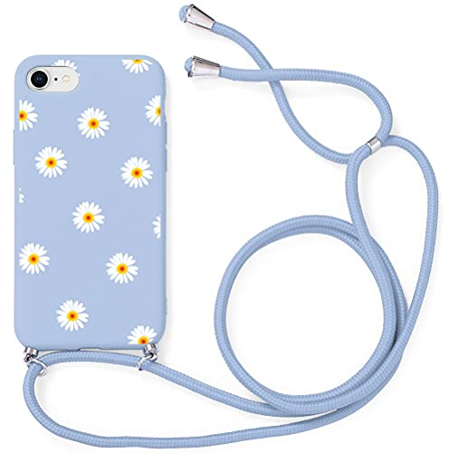 Yoedge Halskette kompatibel mit Apple iPhone 6 Plus/6S Plus 5,5 Zoll, Handyhülle mit Kordel, ultradünn, weich, TPU, Bumper Schutzhülle aus TPU, 360 Grad stoßfest, mit verstellbarem Kordelzug,