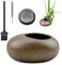 WANDIC 5.11’’ Fournitures d'arrangement de Fleurs, Grenouille Ronde et Pot de Fleurs en céramique Marron Galet pour Ikebana Art Floral Décoration
