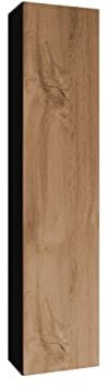 Mirjan24 Hängevitrine Vigo 180, Vitrinenschrank, Griffloses Öffnen, Stauraumvitrine Hochschrank, Wohnzimmer Highboard, Schrank, Vitrine (Schwarz/Eiche Wotan)