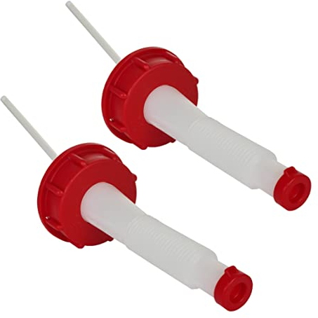 Cánula para garrafas o bidones. Boquilla Vertedero flexible para bidón D60-61. Diámetro rosca 59-61 mm. Para químicos, gasolina, gasoil, adblue. (2 Unidades).