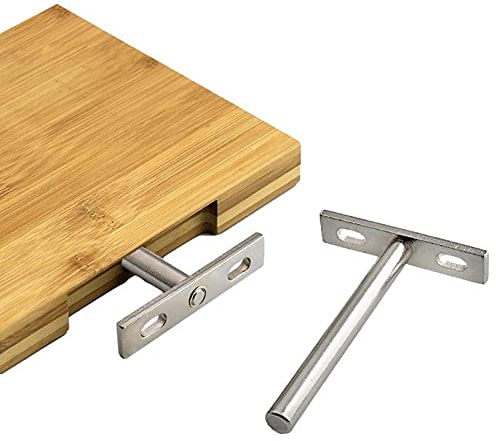 1 Paar schwebende Regalhalterungen für Wandboard, Schweberegalunsichtbar | Holzregalhalter 5-Zoll - Regalträger unsichtbar für Hängeregal Bücherregal | 121mm Tablarträger verdeckt - T-Regalhalterung