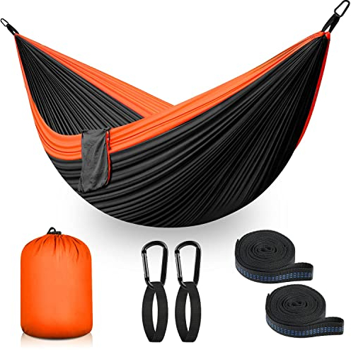 Hängematte Outdoor Camping 2 Personen 300 x 200 cm Ultraleicht Reise Hängematte 300 KG Tragfähigkeit Nylon Garten Strand Doppelhängematte