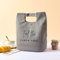 Kawaii - Bolsa de almuerzo para niñas, bonita lonchera aislada, material estético, letra japonesa, bolsa de almuerzo para escuela, picnic, oficina (gris)