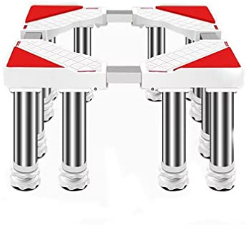 Stabiler Waschmaschinen Untergestell Erhöhung 10/15/20/25cm Sockel für kühlschrank untergestell für trockner Verstellbare Länge/Breite 45-65cm Antirutschmatte rot