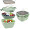 Comius Sharp Boîte à Repas à Salade 1700 ML, aveccompartiment de Subdivision, Bento Lunch Box Durable, Micro Onde Pour Les Voyages école/Travail/Pique-Nique