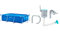 Intex Rectangular Frame Pool -Aufstellpool - 300 x 200 x 75 cm, Blau & Intex Oberflächenskimmer - Deluxe Oberflächenskimmer zur Wandmontage - Hängeskimmer, Grau