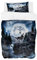 Zomer Bettwäsche Set 135x200 cm 2teilig Bettbezug Mikrofaser Bettwäsche Deckenbezug mit Moonlight Wolf Group Motiv - 1 Flauschige Bettdeckenbezug und 1 Kissenbezug 80x80cm