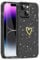 ScandiCasis iPhone 14 Plus Glitter Case with 1 Pack Screen Protector, Cute Heart Pattern Protective Shockproof Soft Slim Silicone TPU Phone Case for Women Girls