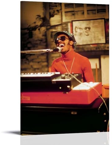 KHAMEO Stevie Wonder Poster, Leinwand-Poster, dekoratives Gemälde, Leinwand-Wandposter und Kunstdruck, modernes Familienschlafzimmer-Dekor-Poster, 20 x 30 cm