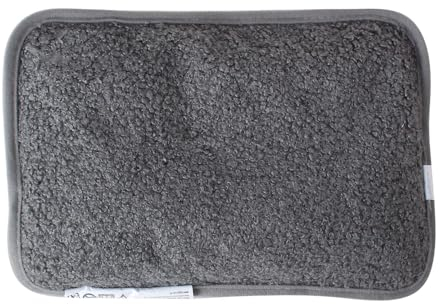 1Above Teddy Fabric Electrical Hot Water Bottle| Detachable Connector |Charging Port with Indicator Light| Super Soft Cover |Overheat Protection| Eases Pain and Improve Blood Circulation (A)