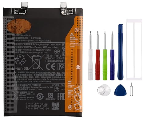 Swark Akku BP4K 4900mAh Kompatibel mit Xiaomi Poco X5 PRO/Poco F5 5G /Redmi Note 12 Pro 5G with Werkzeugsatz