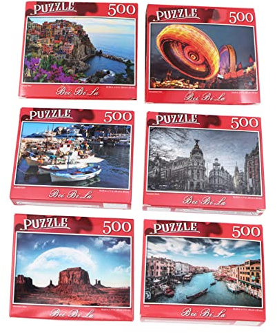 Vaguelly Ensemble De Puzzles De 500 Pièces Puzzles De 2 Pièces pour Adultes Matériau en Papier Sûr pour Le Développement De La Patience De La Concentration