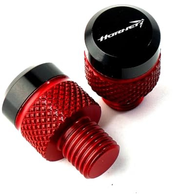 Dowrap Fit for CB750 CB 750 Hornet 2023 Motorrad Zubehör M10 * 1,25 CNC Aluminium Spiegel Loch Stecker Schrauben Schrauben abdeckungen (Color : Red-Hornet)