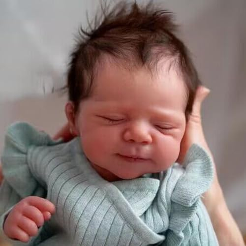 RXDOLL Reborn Baby Puppe Mädchen Pascale 18 Zoll 45CM Ganzkörper Silikon Vinyl Neugeborenes Baby Puppen Vollsilikon Reborn Kleinkinder schlafende Puppe Realistische Babypuppe Mädchen