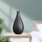 Blumenvase, Keramik-Ornamente, Blumenständer, Keramik-Blumenvasen, Schwarze Moderne dekorative Vase für Wohnzimmer, Küche, Tisch, Zuhause, Büro, Hochzeitsdekoration – 12 x 5,5 cm