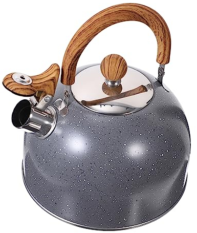 LeGDOr 1pc Whistle Kettle Camping Water Jug Water Heater Kettle Coffee Percolator Stovetop Outdoor Stove Camping Stoves Camping Coffee Pot Espresso Stovetop Stainless Steel Sound Pot