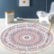Terafeels Schlafzimmer Runder Teppich Antirutschmatte für Teppich Indoor Waschbar rutschfest mit für Wohn-Esszimmer-Eingangsbereich 80 × 80cm,4080
