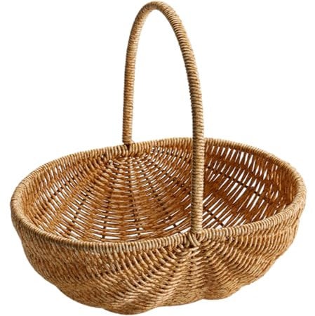 Pastoralist Wicker Picknickkorb mit Griffen, 11x8x11in natürlicher großer Weidenkorb leerer Korb billige Ostereier Süßigkeiten Aufbewahrung Weinkorb für Spielzeug, Blume, Hochzeitsgeschenke Medium
