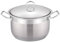 Olla de 32 cm de diámetro de acero inoxidable con tapa, 12 L, para inducción, antiadherente, para inducción, olla universal