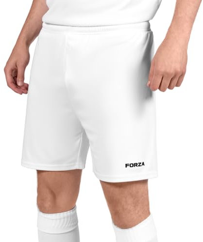 FORZA Men’s Classic Football Shorts [XS-XXL] – Premium Polyester Training Shorts | 9 Bold Colour Options (UK, Alpha, L, L, Regular, Regular, White)