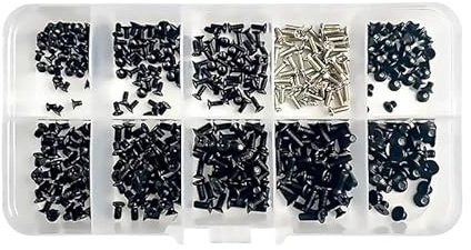 500pcs/box countersunk flat head phillips small screw set M2 M2.5 M3 carbon steel computer notebook laptop screws kit NWPNLXEA(5 BOXES)