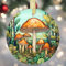 Weihnachtsschmuck, Pilze Weihnachtsschmuck, doppelseitige Keramik Weihnachtsdekoration, Pilze Weihnachtsbaumschmuck, Weihnachtspilze, Weihnachtsgeschenke für Pilzliebhaber