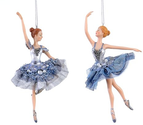 itsisa Baumschmuck Ballerina Ballett Tänzerin violett (2er Set) - Ballett Weihnachtsdeko, Christbaumkugel, Weihnachten