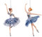 itsisa Baumschmuck Ballerina Ballett Tänzerin violett (2er Set) - Ballett Weihnachtsdeko, Christbaumkugel, Weihnachten
