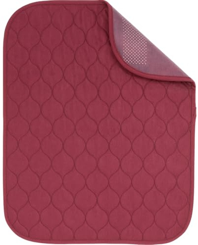 Sensalou wasserdichte Sitzauflage 40 x 50 cm Rot - Waschbare | Ideal bei Inkontinenz - Saugstarke Rollstuhl Auflage & Polsterschutz - Oeko-Tex Zertifiziert - Weiche Stuhlunterlage