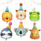 6 Stück Folienballon Tiere Geburtstag, Tierkopf Folienballons Waldtiere Geburtstag Deko Helium Ballons Tiere Party Animals für Kinder Dschungel Riesenballon Geburtstage Deko