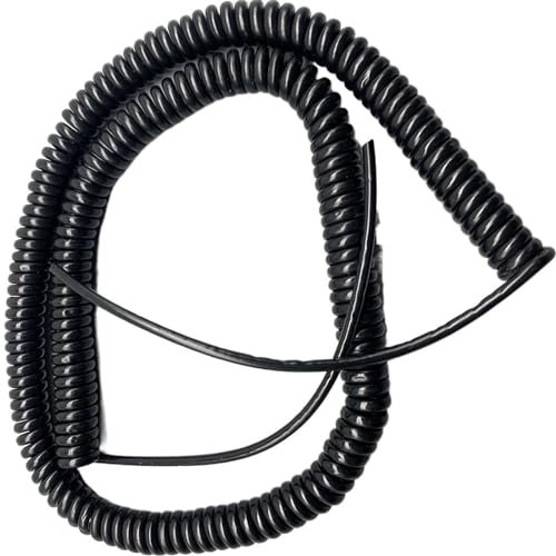 PXAMORTEL Cavo di Rete Flessibile a Spirale con Molla Cavo a Spirale a 8 conduttori Spina Standard Resistenza Molla Cavo di Alimentazione Multicore Molla Elastica(Stretch 1.25 Meters)