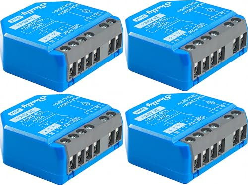 SHELLY Relais 1 Gen4, 16 A, WLAN, Bluetooth, blau, 4 Stück